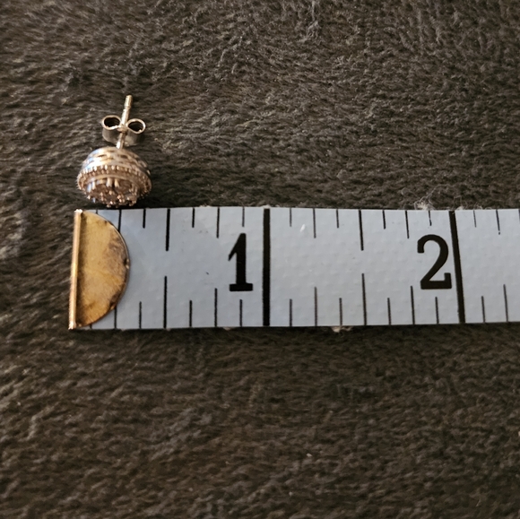 Diamond Halo Cluster Stud Earrings (1/10 ct. t.w.) in Sterling Silver New Macy's - Picture 8 of 9